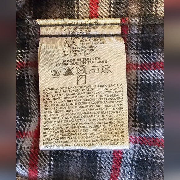 Diesel Red Plaid Flannel Men’s Button Up Long Sleeve Shirt Size S    V-BL - Picture 12 of 13